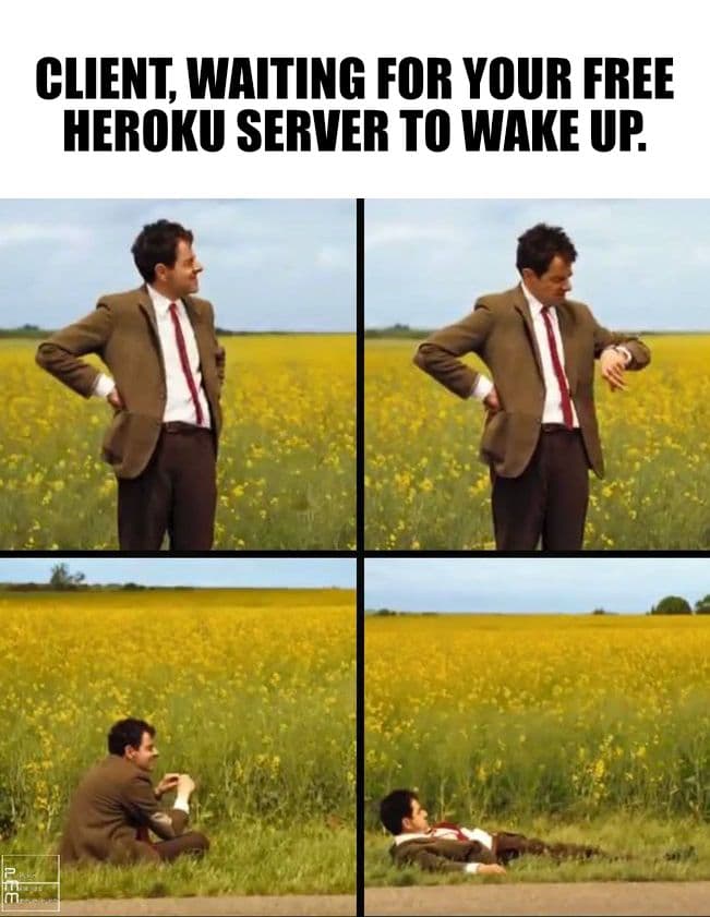 ⏰ waking up a free @Heroku server can take a while. 
👉 this open source project may help: https://lnkd.in/dSXE-FM6
❤️